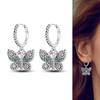 Серьги-сердечки из стерлингового серебра 925 пробы, серьги-кольца с подвесками для женщин и девочек, серьги-гвоздики, ювелирные украшения, подарки