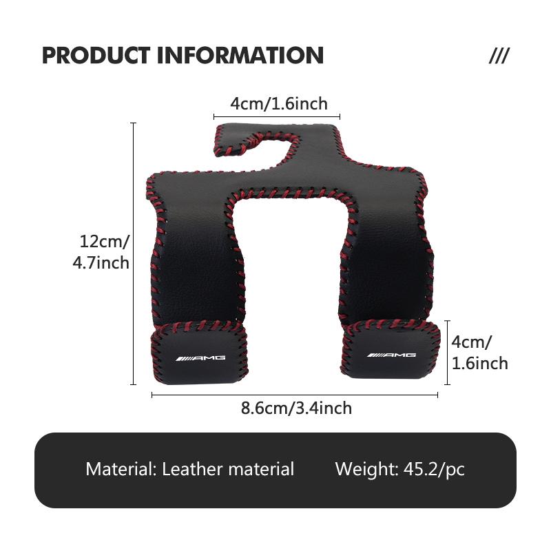 HQQM3 For Mercedes Benz Car Seat Back Hook Suede Double-Headed Rear Storage Supplies AMG W202 W212 W213 W220 W221 W222 C180 C200 C260