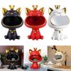 Laughing Cat Statue Resin Lucky Cat Statue Decoration Creative Small Items Container Cute Desktop Storage Accessories