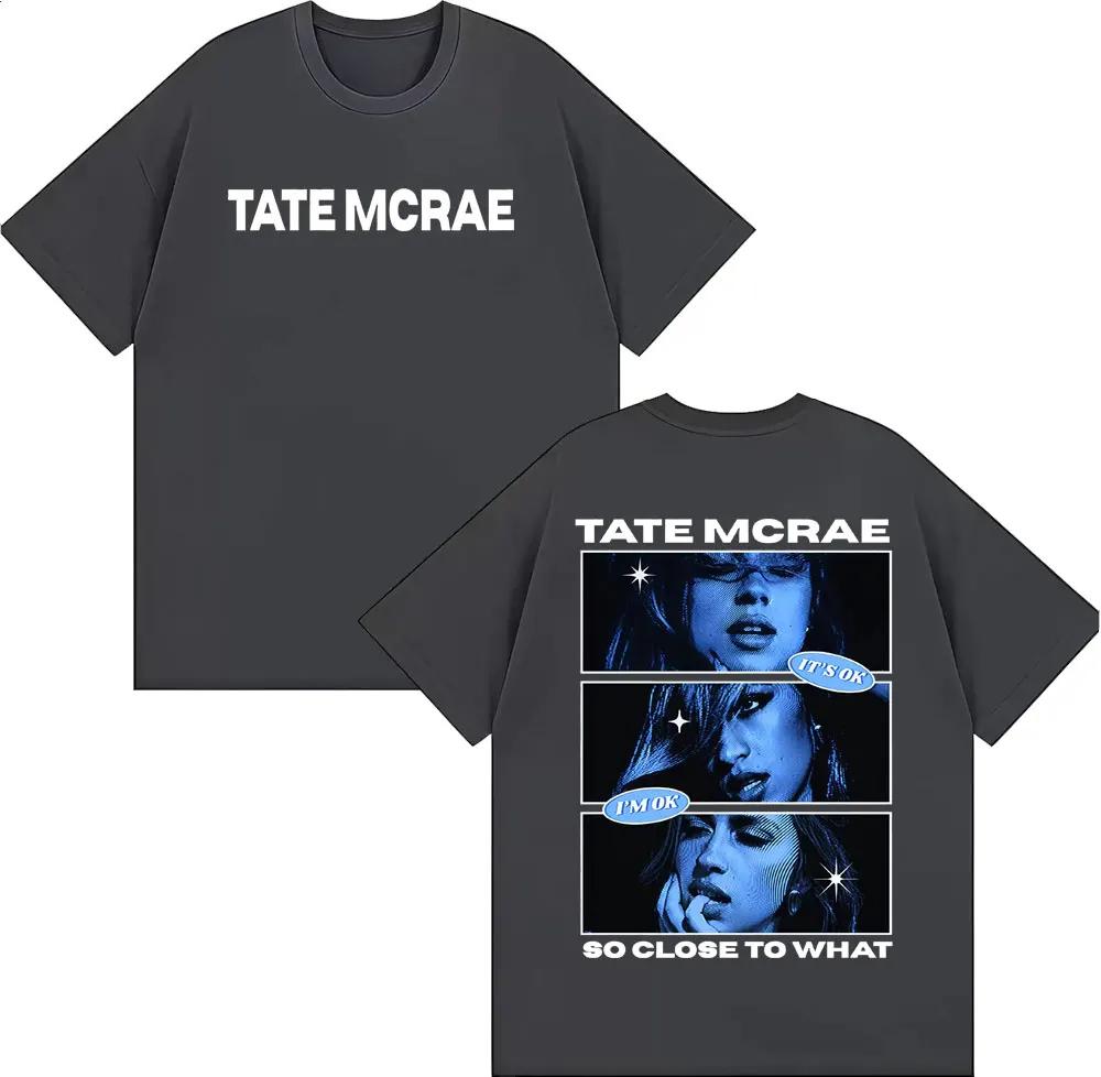 Весна-Лето 2026 Tate McCray X What Print Мужская и Женская Одежда Модная Эстетика Футболка с Коротким Рукавом