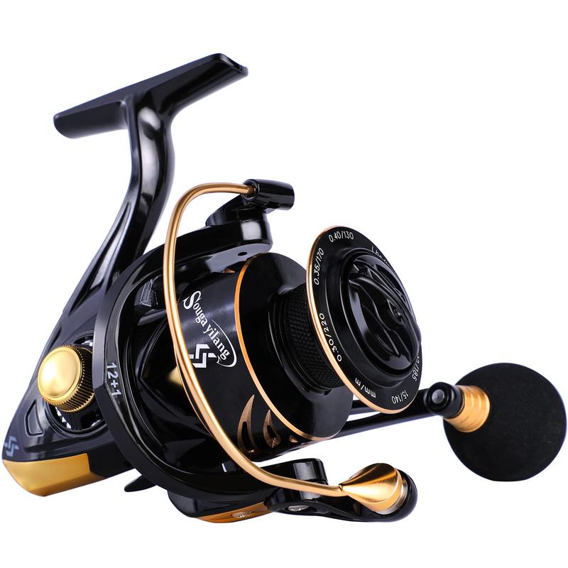 Souganyilang Fishing Reels 12+1BB High Speed Spinning Fishing Reel Wheel Pesca 1000-4000 Series