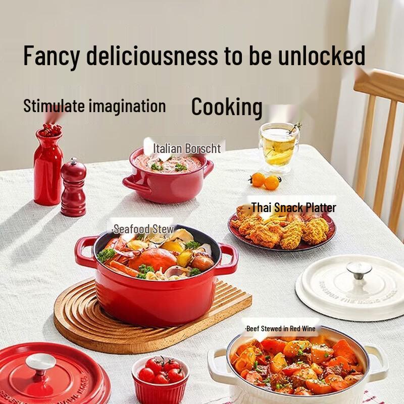 COOKER KING Эмалированная чугунная кастрюля 22 см
