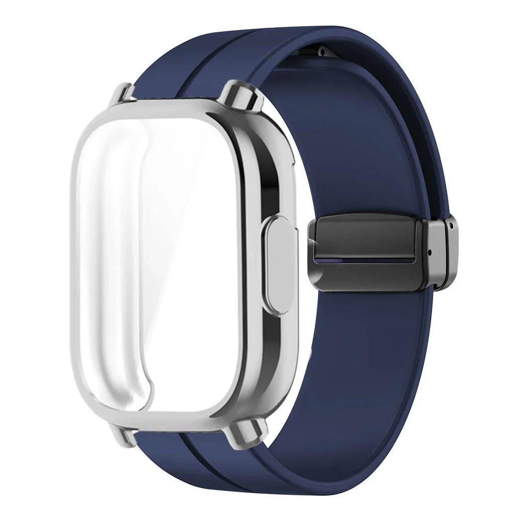 Магнитный силиконовый ремешок + чехол для умных часов Xiaomi Redmi Watch 5 Active Lite, ремешок на запястье и чехол для Redmi Watch 5 Active Lite