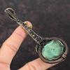 Тибетский бирюзовый кулон, обернутый медной проволокой, драгоценный камень, уникальный медный проволочный ювелирный кулон, ручная работа, гитара, бирюзовый ювелирный подарок