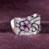 CopperFlower Design Finger Ring for Women Luxury Lady Aesthetic Fashion Jewelry Engagement Gorgeous Wedding Band