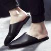 Мода 2024 года. Мужские модные кожаные тапочки. Slip-On Lazay Half Drags. Мужские тапочки в британском стиле для дома и улицы. Индивидуальность.