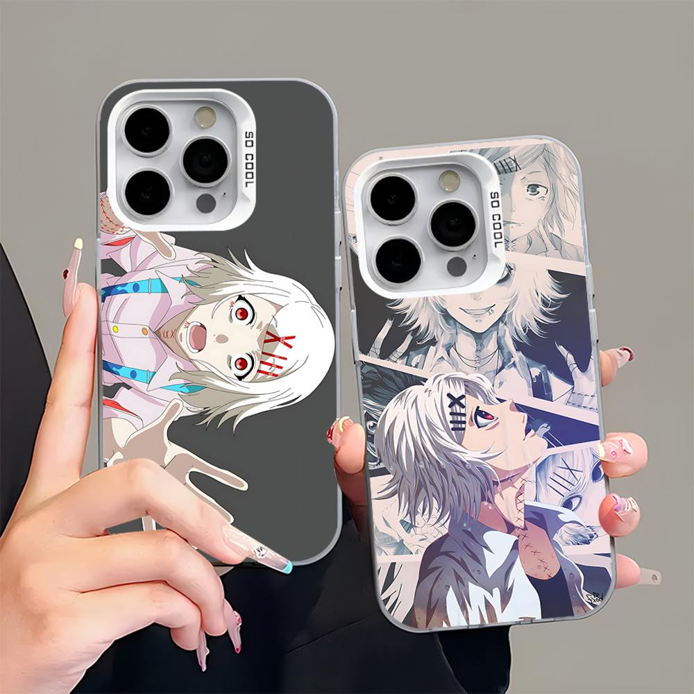 Juuzou Suzuya Tokyo Ghoul Phone Case For iPhone 16,15,14,13,12,11,Pro,Max,Plus,Mini,XS,SE Anti Fall Gray White Matte Hard Bumper