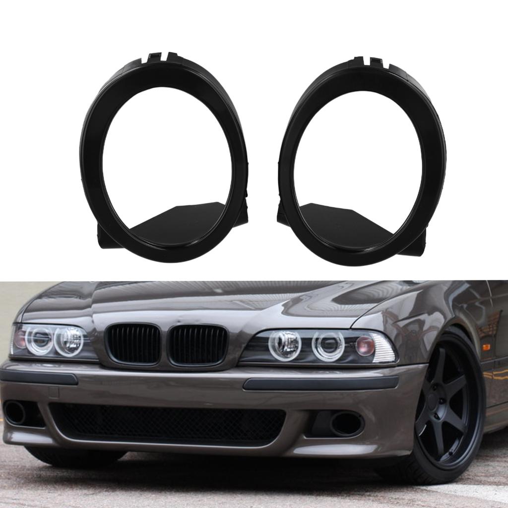 1 пара передних противотуманных фар для BMW - для E39 для M5 51112496283# 51112496284# Высококачественная черная автомобильная деталь из ABS