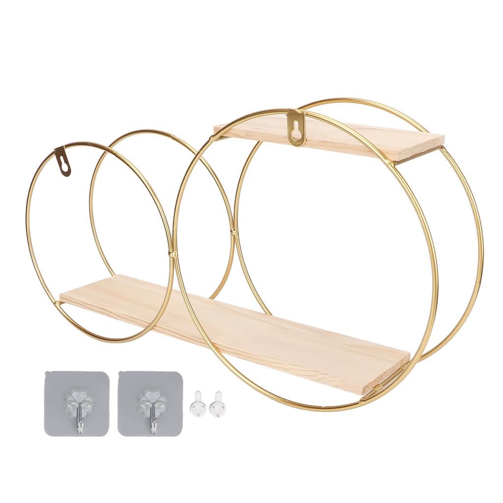 Настенная полка для хранения Металлическая круглая декоративная Настенный плавающий органайзер для ванной комнаты