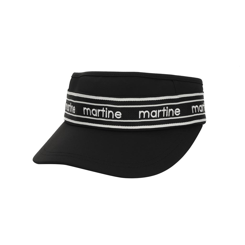 Солнцезащитная кепка MARTINE GOLF с логотипом на ленте_Черная