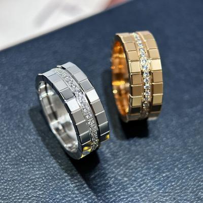 Горячий бренд Винтажные женские кольца Роскошные украшения для женщин Бриллиантовый дизайнерский Модный Чистый 925 пробы серебряный Дамский Вечеринка Широкие кольца-пластины