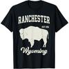 Винтажная футболка Ranchester Wyoming Mountains Bison Western