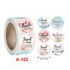 About 500pcs Floral Thank You Stickers 1 Inch Round Seal Label Handmade Scrapbooking Envelope Stationery Sticker