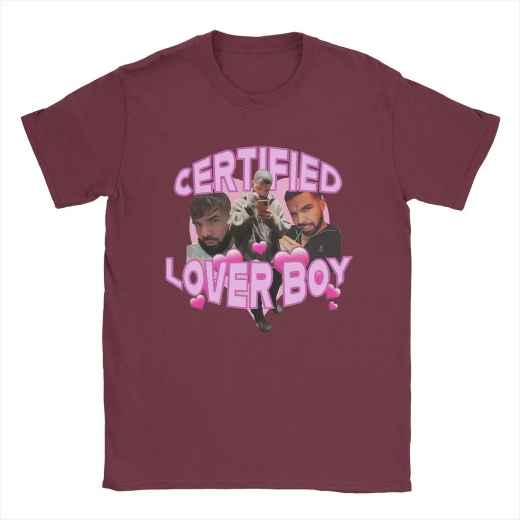 Fashion Drakes BBL Certified Lover Boy T-Shirts for Round Neck Pure Cotton T Shirt Short Sleeve Tee Shirt Summer Clothes
