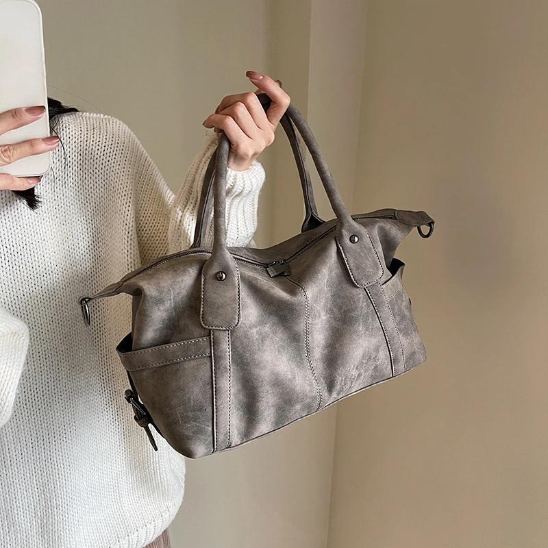 Роскошная женская кожаная сумка через плечо, женская сумка большой емкости