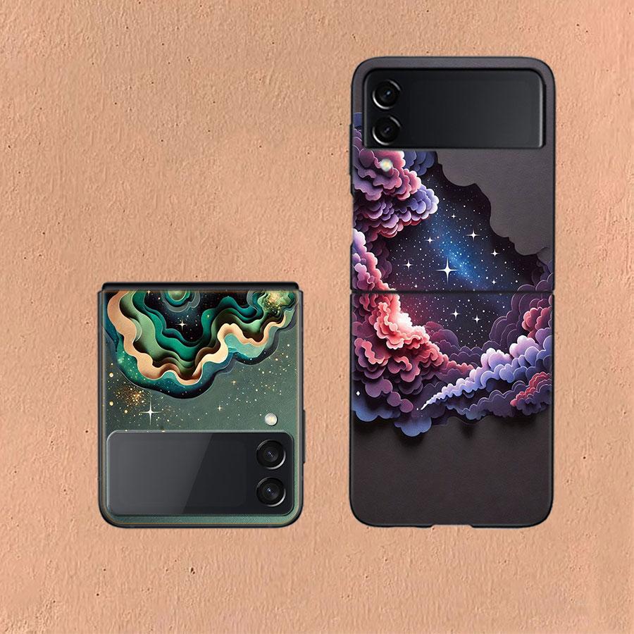 Потрясающий 3D-шедевр из бумаги Чехол для Samsung Z Flip7 6 Galaxy Чехол Ударопрочный Z Flip5 Z Flip3 4 5G Жесткий чехол для телефона TP
