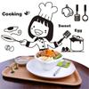 ПВХ Милая Маленькая Кухонная Девочка Наклейка на Стену Картина Кухня Ресторан Самоклеящаяся Декоративная Наклейка на Стену Картина