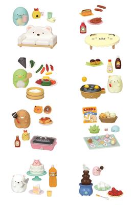 Sumikko Gurashi Домашняя вечеринка сегодня 1 КОРОБКА Приблизительно В115 x Ш70 x Г50 мм Изготовлен из ПВХ Re-ment San-X Все
