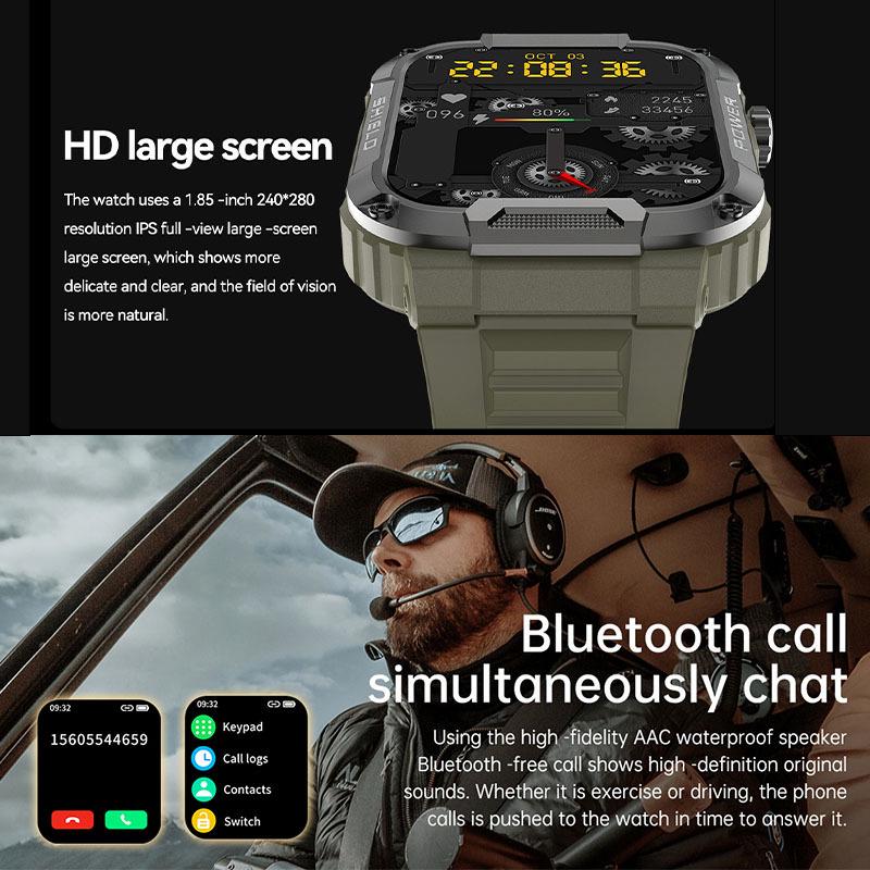 MK66 Smartwatch 2023: Full Touch Screen with Blood Pressure & Oxygen Monitoring