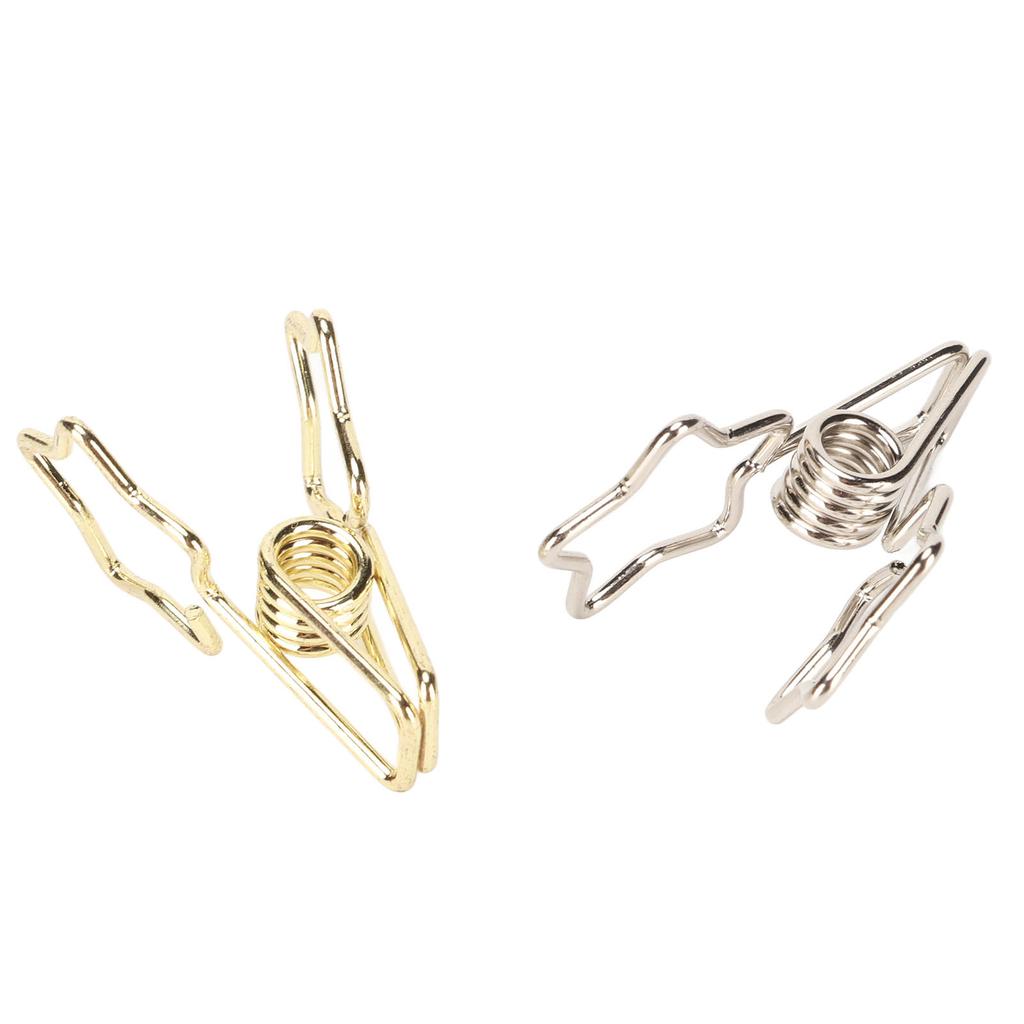 100 шт. милые зажимы в форме звезды из мультфильма золотисто-серебряные зажимы для бумаги для дома, школы, офиса, файлов