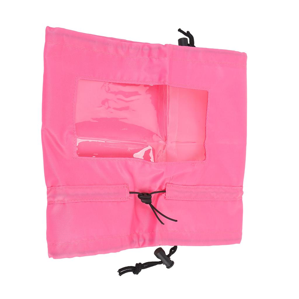 Регулируемая шапочка для душа для собак, многоразовая, водонепроницаемая, защита ушей для домашних животных, чехол для ванны, розово-красный