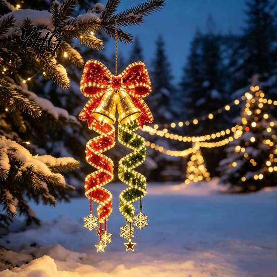 Festive Party Lighting for Home Christmas Magic Spiral Hanging LED Light, Decoration with Porch Ornaments Day And Night Lights Entryway Doorway
