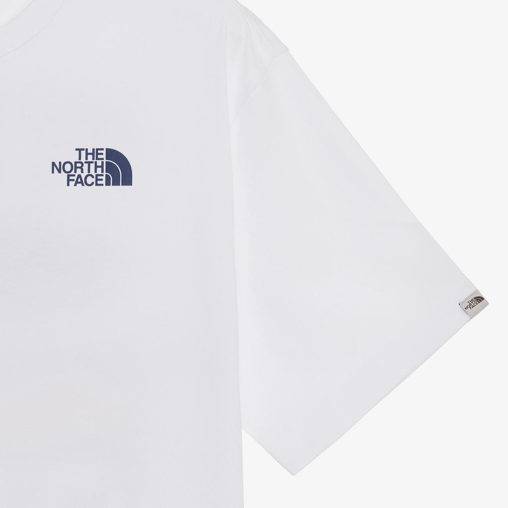 The North Face Printed Pattern Crew Neck Loose Short Sleeve T-Shirt Unisex Tops White NT7UR12K