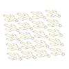 20Pcs Paper Clip Mini Innovative Cute Cactus Shaped Pin School Office Supplies Gold