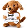 New Handmade Crochet Doll for Mom Dad Knitted Dog Positive Animal Dolls Birthday Fathers Mothers Day Custom Collectible Gift