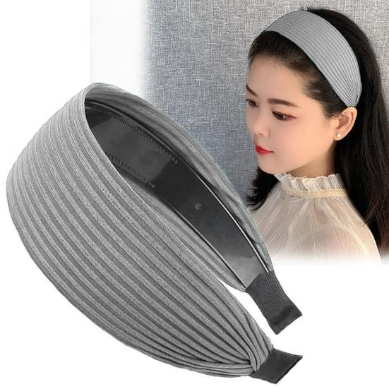 Эластичный обруч для волос, расширенный дизайн, легкая повязка на голову, противоскользящие зубцы, корейский стиль, гибкая повязка для волос, аксессуар для волос