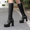 New Global Hot-selling Thick-soled Fashion Knee Boots, Autumn and Winter New Warm Super High and Thin Large Size