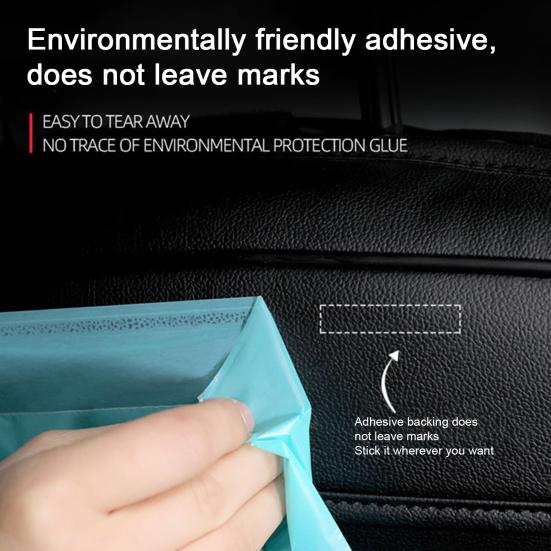 50 шт. самоклеящийся автомобильный мешок для мусора одноразовый водонепроницаемый полиэтиленовый портативный большой емкости герметичный сверхмощный мешок для мусора для мусора автозапчасти