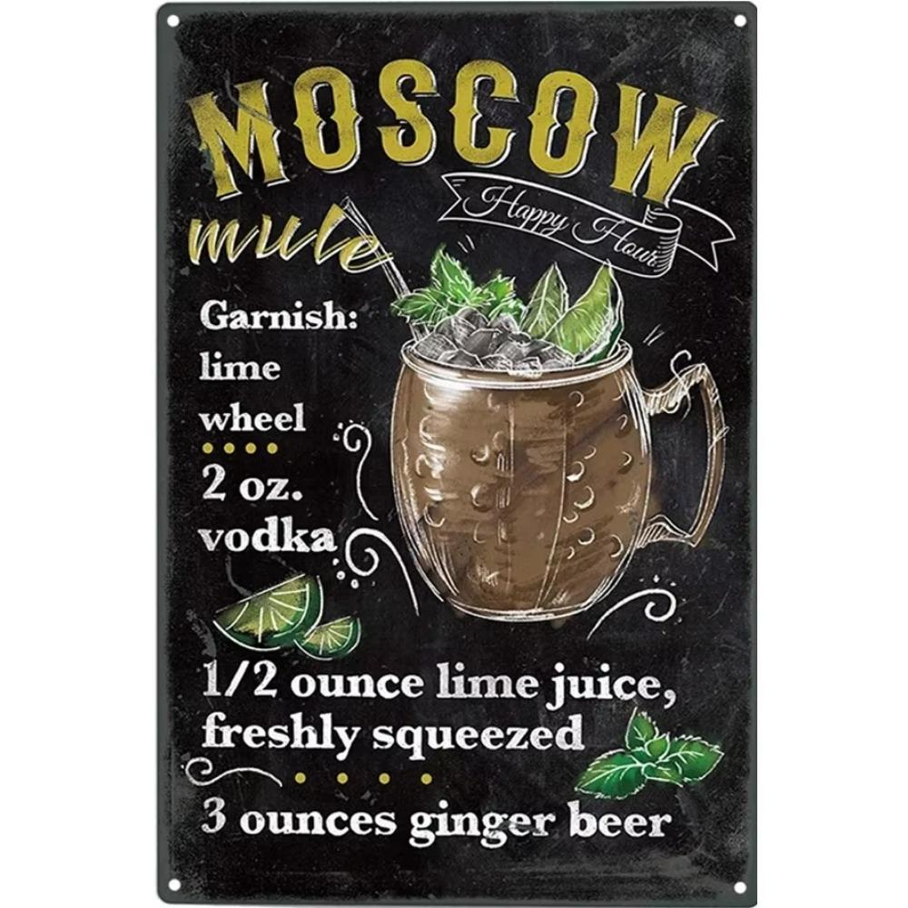 Vintage Cocktail Metal Martini Retro Signs Plaques Plate Poster Popular Bar Club Wall Decorative Room Stickers Decor