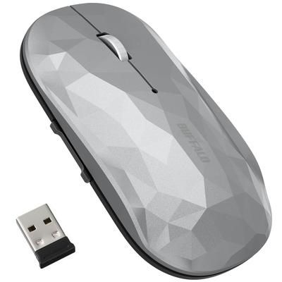 В комплект входит беспроводной приемник для мыши Buffalo Wireless Mobile Mouse Receiver FLEXUS, тонкий и легкий, 5 кнопок с беспроводным бесшумным синим светодиодом, совместимым со стандартом MIL, переключением DPI