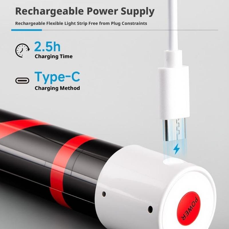 Формоустойчивый фонарик USB-перезаряжаемый Гибкий Сгибающийся Светодиодный Рабочий свет Тонкая Инспекционная лампа Для Автомобильного двигателя Авторемонта