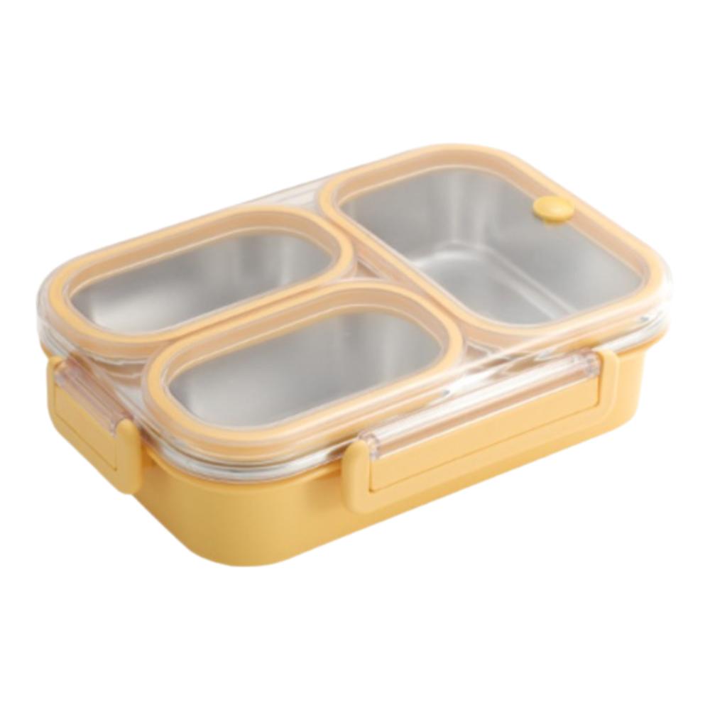 Stainless Steel Lunch Box Divided Food Storage Box Portable Food Container School/Office