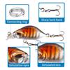 10PCS 4.4cm/3.5g Three Anchor Hook Water Surface Fish Bait Sequin Hard Bait