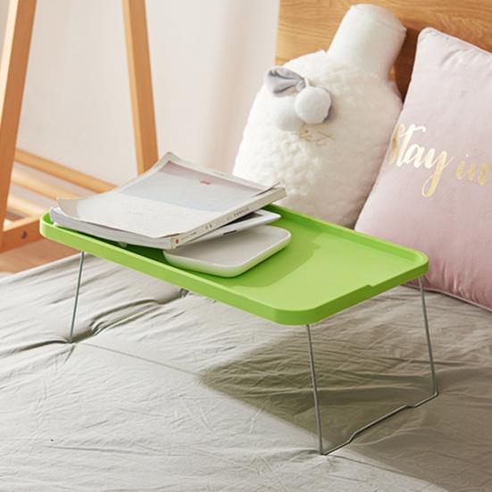 Folding Laptop Table with Non-slip Legs High Stability Strong Load-bearing Portable Collapsible Bed Table with Cup