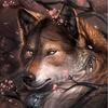 Diamond Painting Shy Wolf and Pink Flower Diamond Embroidery Animal Pasted Full Drill Home Decor