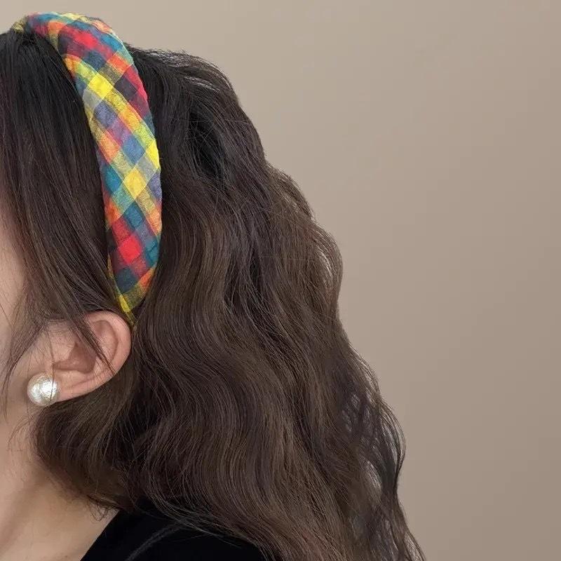 Trendy Polka Dot Multicolor Hairbands Thick Sponge for Elegant Styling