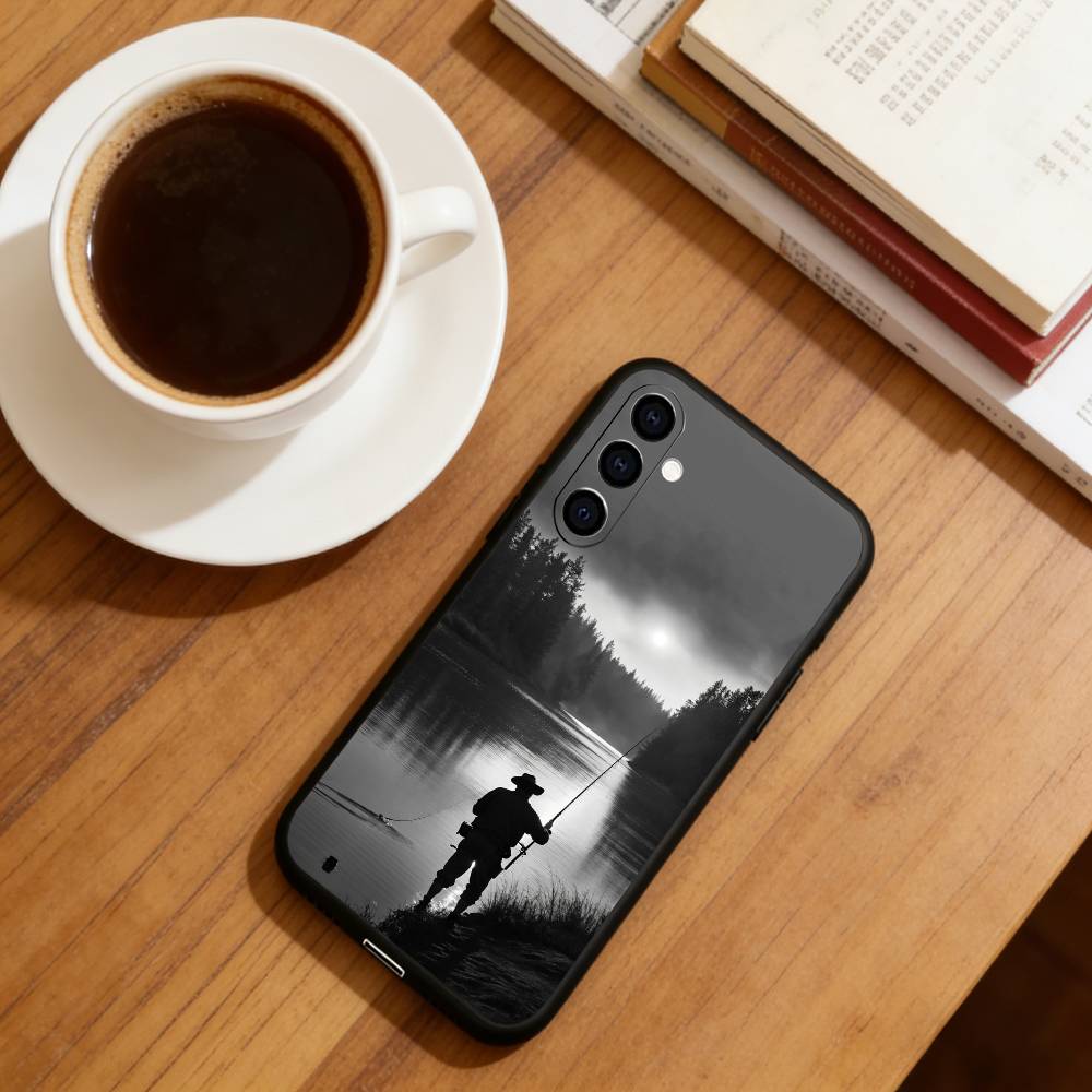 F-Fishing enthusiast Phone Case For Samsung Galaxy A73,A72,A71,A70,A53,A52,A51,Others Soft Black Cover