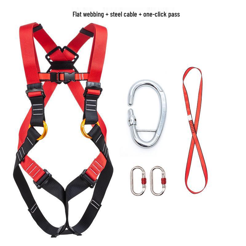 Полный страховочный обвязка с отстегивающимся устройством защиты от падения и двойными карабинами для электриков