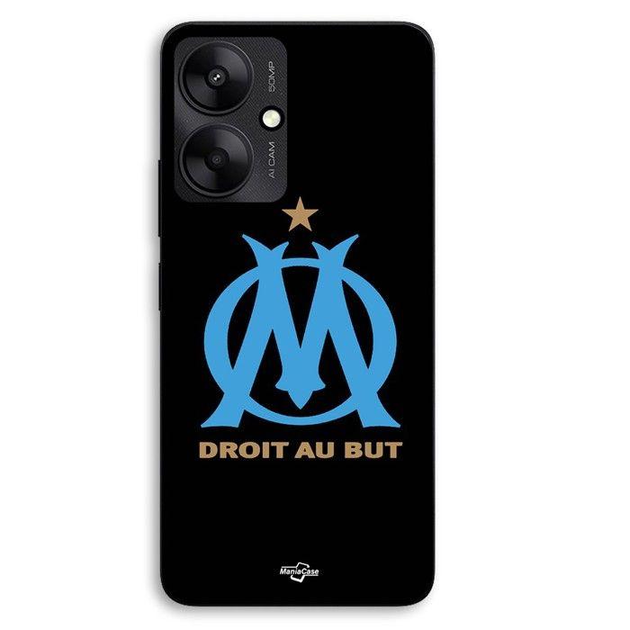 Coque Pour Xiaomi Redmi 13C 5g logo OM Olympique de Marseille Noire Fond Maniacase