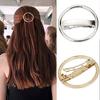 Women's Punk Circle Hairpin Golden Silver Hair Clip Alloy Round Clamp Headwear