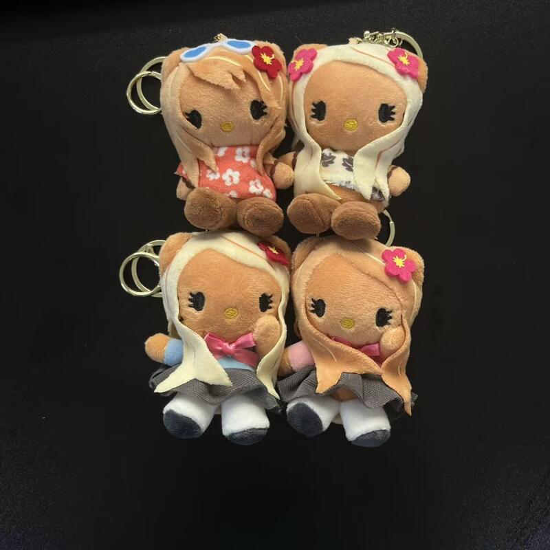 Японская Sanrio Hello Kitty Золотоволосая Древняя Острая Девочка Плюшевая Игрушка Милый Подвеска на Сумку Мультяшный Брелок Украшение Подарок