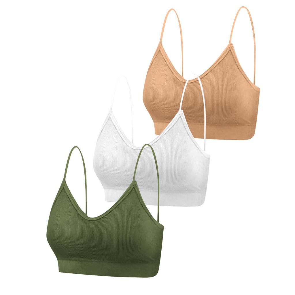 6 шт. Бюстгальтер с V-образным вырезом Бесшовный мягкий камзол-бандо Спортивный бюстгальтер Бюстгальтер для сна
