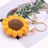 Брелок Подвеска Вязание крючком Подсолнух Форма Брелок Декоративные Подвески Сумки Телефоны Автомобили Аксессуары