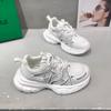 Paris Daddy Shoes Thin Mesh Summer Breathable Women's Shoes 2025 New Casual Shoes Splicing Lace-up Muffin Bottom Versatile Tide