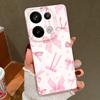 Чехол с принтом разноцветных бантиков для Xiaomi 13T Redmi Note 15 Pro 4G Силиконовый чехол с кожаной текстурой для Redmi Note 14 13 Pro+ 5G