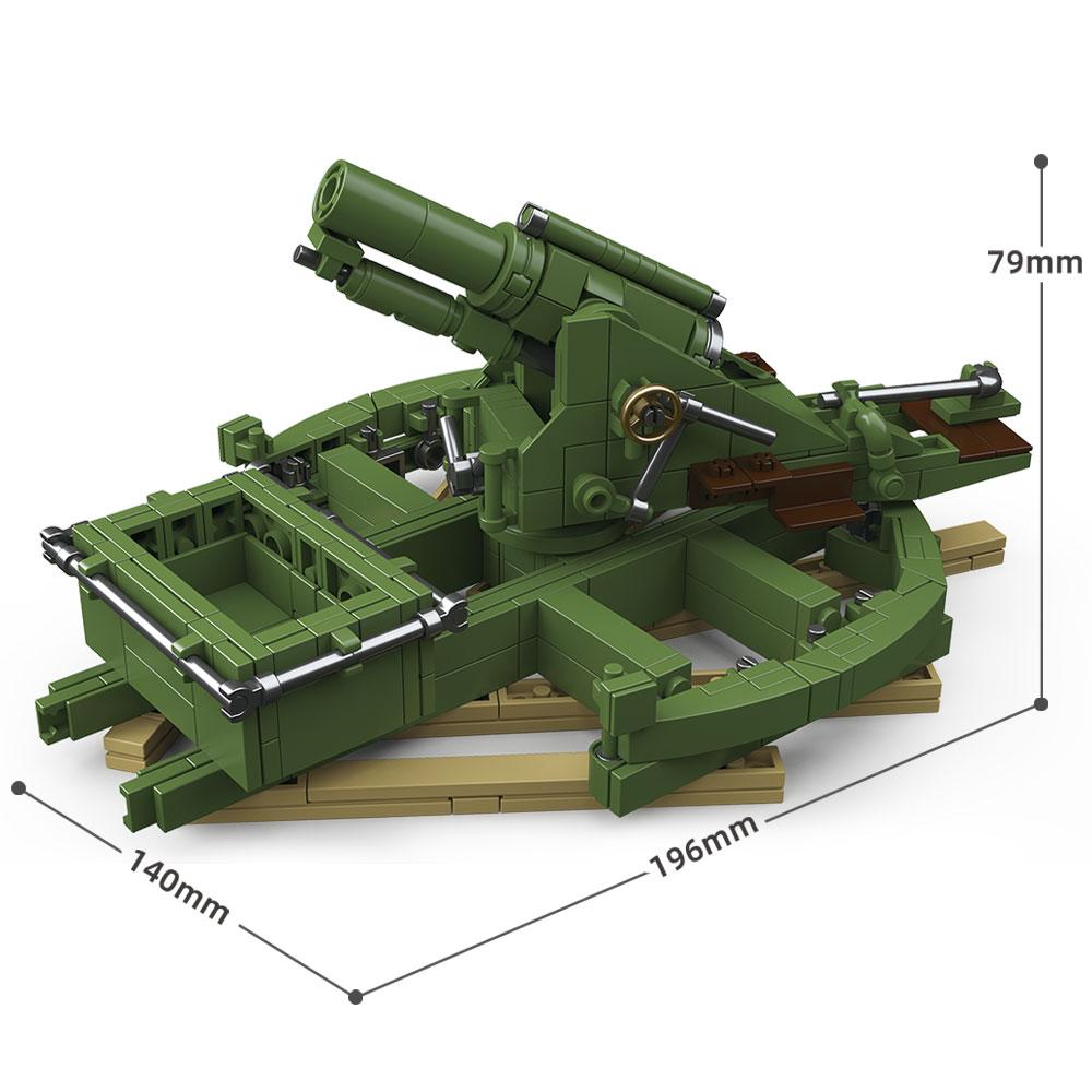 Military World War Building Blocks Army Soldiers BL 9.2 -Inch Cannon Bricks Toys For Children Gift